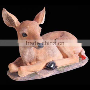 resin resting deer statue for garden decoration