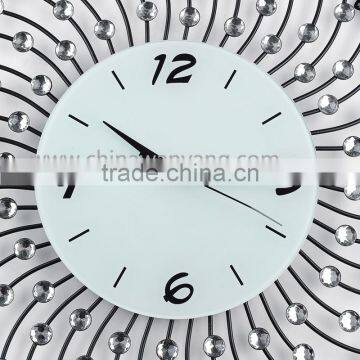Flower Crystal Metal Wall Digital Clock photo-4