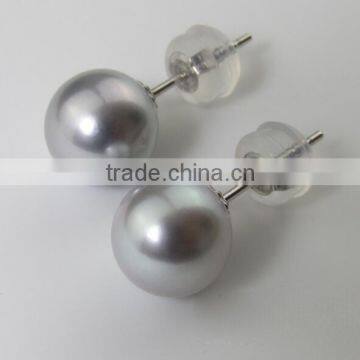 6.5-7 mm Grey Akoya pearl jewelry earring