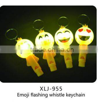 Emoji Flashing Whistle Keychain