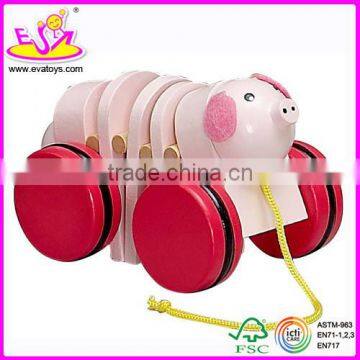 2015 Funny Kids Pull String Karting Toy,Dog Design Children Wooden Scrat Pull Toy,Christmas Wooden Pull and Push Toy WJ276115 photo-2