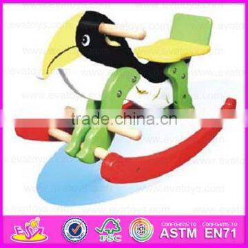 2015 Luxury Color Kids Wooden Rocking Horse Toy,Children Safe Stuffed Animal Toy,Cheapest Safe Wooden Toy Rocking Horse WJY-8205 photo-2