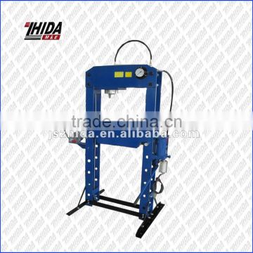 50 Ton Air Pneumatic Manual Hydraulic Floor CE Shop Press With Gauge, Press Pin Set & Grid Guard