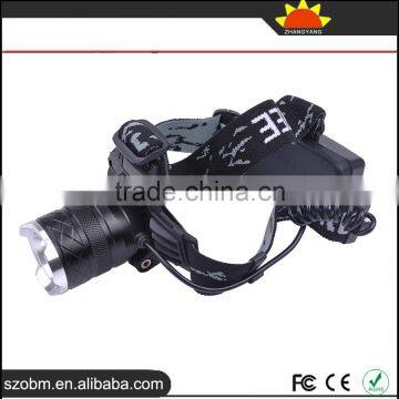 OEM XML-T6 LED Powerful 2000 Lumens Zoom Rechargable LED Headlamp photo-2