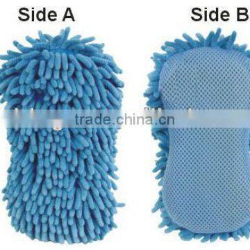 Chenille Wash Sponge with Mesh