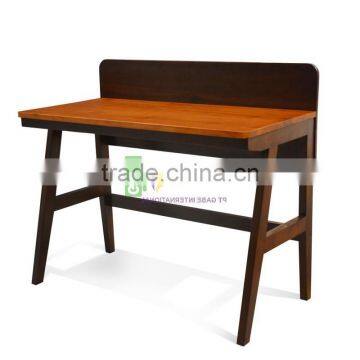 Writing Desk Vintage Style Solid Teak Wood Medium Brown Color photo-2