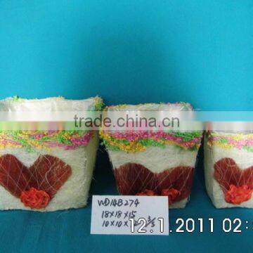 Fiber Cloth Flower Basket photo-4