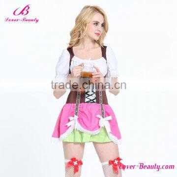 Germany Oktoberfest Lovely Pink Dirndl Dress Wholesale photo-4