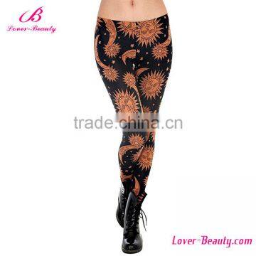 high quality elastic cotton patterned printed tights for women