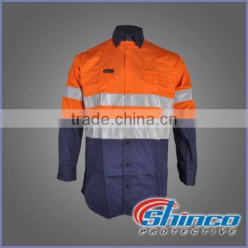 hi vis fluorescent reflective flame retardant industrial workwear /welder jacket