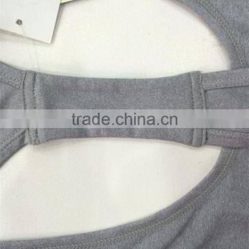 Grey Fitness Tights Elastic Quick-drying Women Yoga Tank Tops in Bulk photo-3