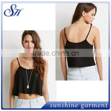 Sexy black crop top for women