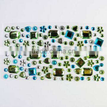 Colorful Self Adhesive Gems Custom Diamond Acrylic Rhinestone Sticker photo-4