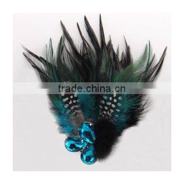 Men/women Diamond Brooch Night Bright Feathers Brooch MC Bride Wedding Brooches photo-3