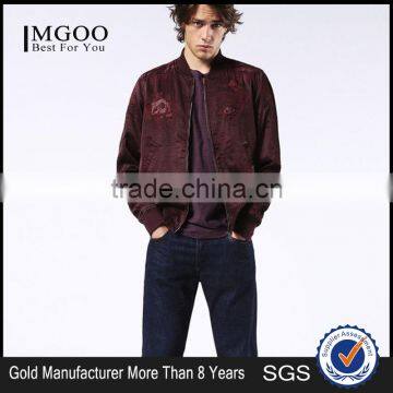 MGOO 2017 New Style Custom Nylon Fashion Jackets Front And Back Embroidery YKK Zippers Bomber Coat