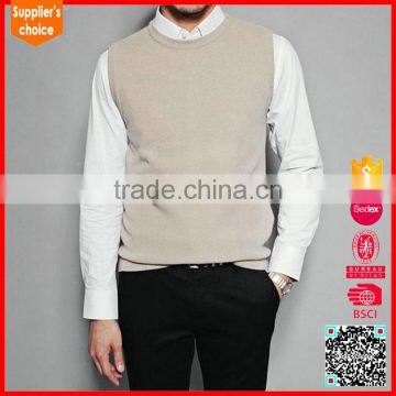 Hot selling merino sheep wool vest round neck vest knitting pattern