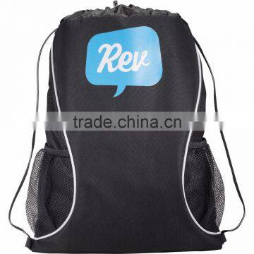 Boomerang Drawstring Backpack - Drawstring Design for Over-the-shoulder or Backpack Carry and Comes With Your Logo. photo-2
