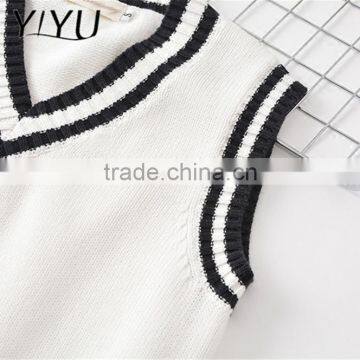 Hot Sale Boy White Cool School Uniform Sweater Vest photo-2