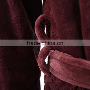 Factory Wholesale Royal Plush Flannel Fleece Bathrobe Sleepwear photo-2