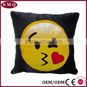 Custom Emoji Embroideried Sequin Cushion Cover photo-5