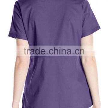 Women's Scrub Top With Adjustable Buckle at Waist Nurse Scrub Suits photo-4