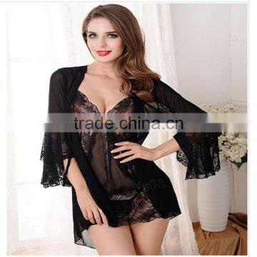 Fashion three-pieces female underware sexy babydoll lingeries women underwear