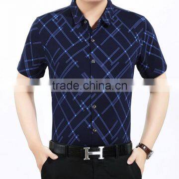 Business Casual Men Mercerized Cotton Short Sleeve Shirt photo-3