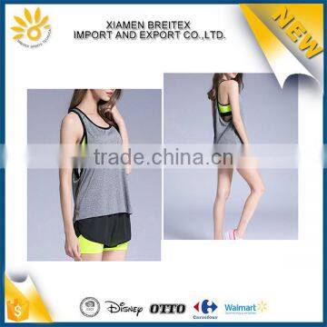 High quality custom soft fitness running lady stringer tank top