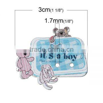 Professional Custom Different Logo Wood Button photo-2