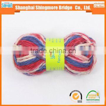 China Fancy Yarn Supplier Cheapest Wholesale 50% Acrylic 50% Polyester Yarn, Long Space Dyed Chunky Acrylic Yarn photo-3