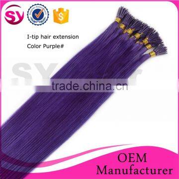 New Arrival 100 Human Hair I-Tip Hair Extension, Factory Wholesale Price Brazilian Human Hair Sew In Weave photo-6