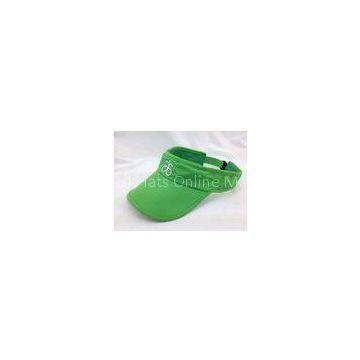 Green Microfiber Mesh Running Hats Polyester Golf Visor Cap Reflective Printing