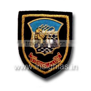 Embroidered bullion wire badges