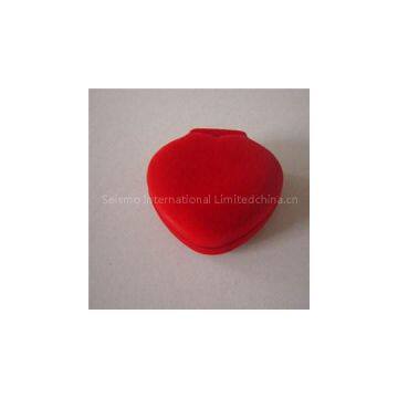 Red Heart Shape Jewelry Ring Box