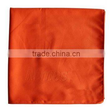 custom embossed logo towel microfiber