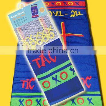 tic tac toe game beach towel