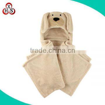 custom polar fleece fabric swaddle hooded blanket factory