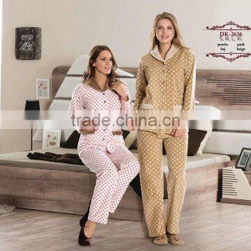 women winter pajama set high quality printed sleepwear