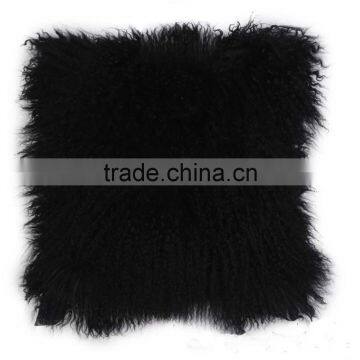 SJ010-01 New Fashions Bedroom Keeping Mongolian Sheep Fur Cushion Covers