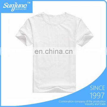 Custom Short Sleeve Blank White 100% Cotton T Shirt