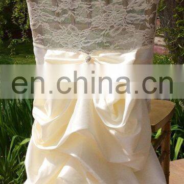 Wholesale Plain Burlap Wedding Chair Tie Backs photo-6