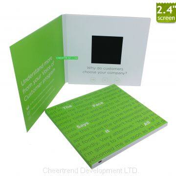 2.4'' Small LCD screen video brochure, cheap video greeting cards