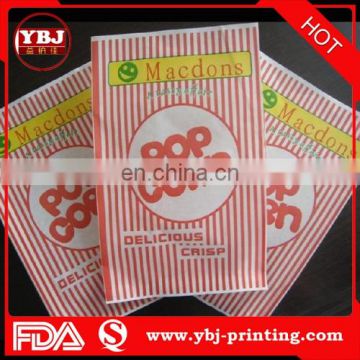 2016 YBJ Favourable price plastic & paper laminated material food packaging bag for popcorn