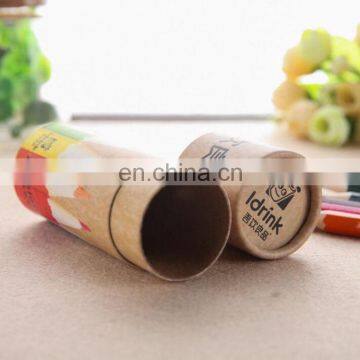 Factory Price Customized Brown Kraft Cardboard Paper Cylinder Box for Colorful Pencil Packaging photo-4