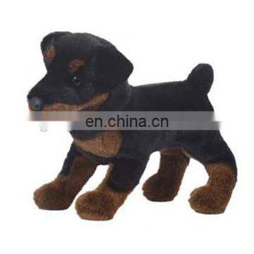 Black and brown puppy dog Rottweiler soft toy