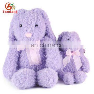 Wholesale Cute Plush Rabbit Purple Long Ear Plush Animal Stuffed Rabbit Toys