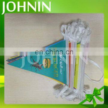 Factory Supply 15*20cm Decoration Custom Logo Hanging PVC Pennant Flags For Display