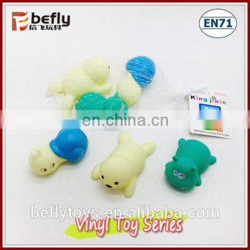 Animal shape vinyl baby bath toys for sale