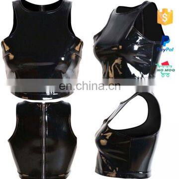 wholesale black handmade no moq leather vest