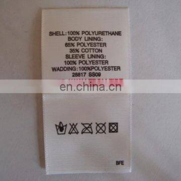 100% Custom Printed Wash Cotton Care Label/Washable Label photo-4